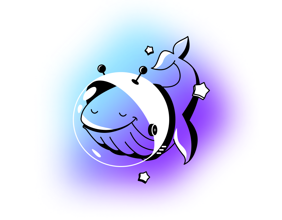 Galaxy whale – mascot